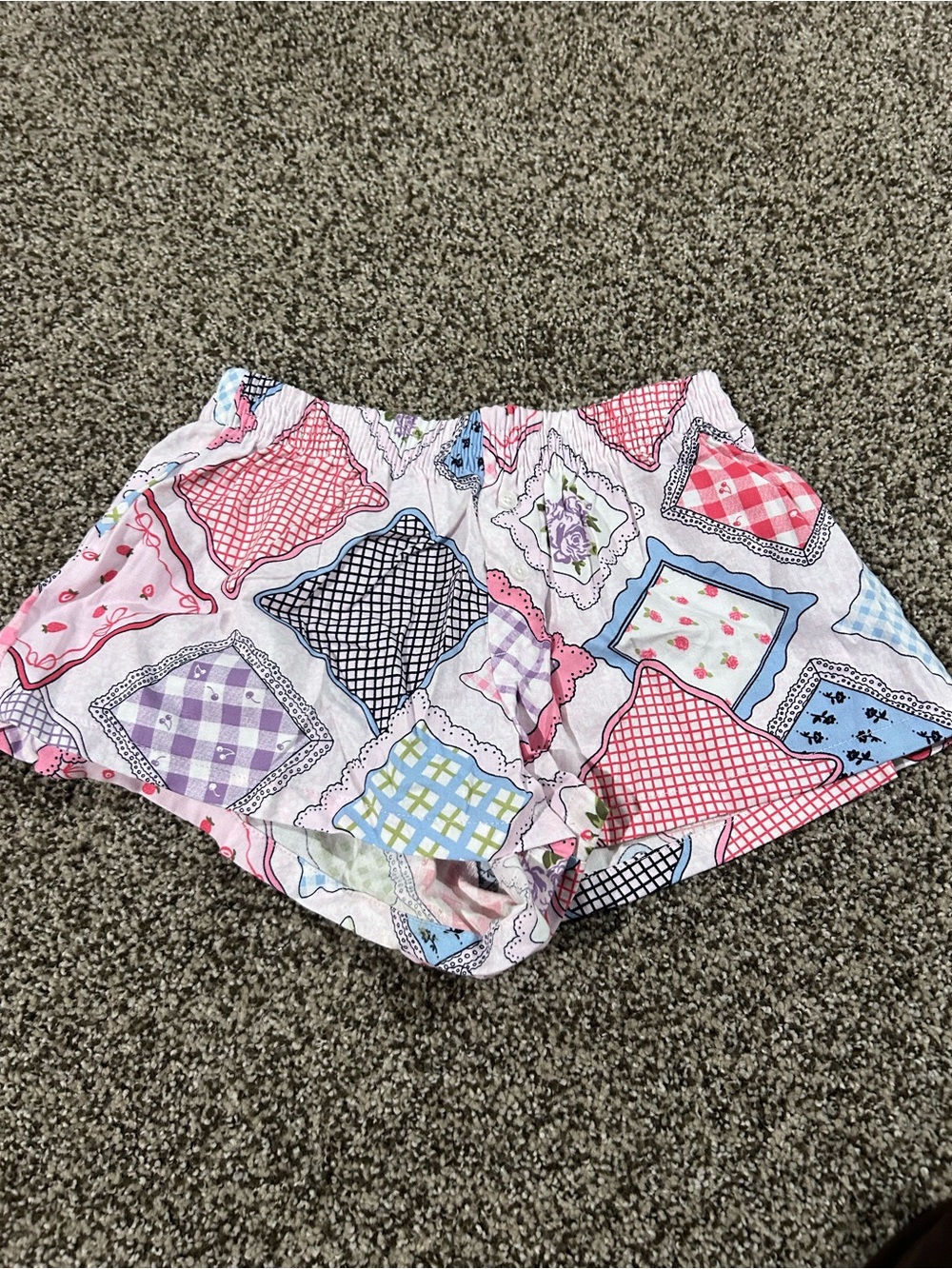 Wild Fable Boxer Patchwork Multi-Print Sleep Shorts